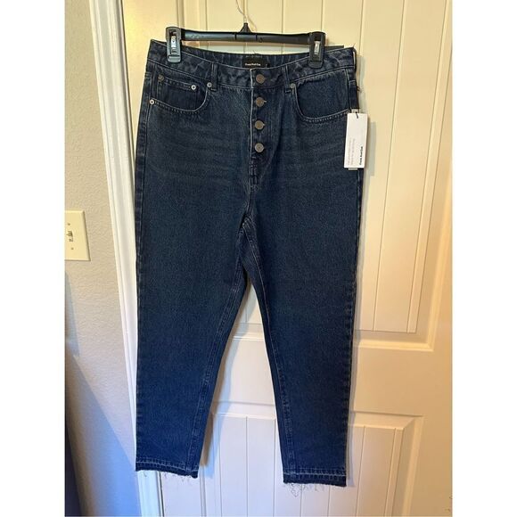 NWT Frank & Oak The Stevie Tapered Fit High Rise Button Fly Jeans - Size 30
